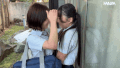 【深月めい】笑顔全開！仲良し女子校生2人の濃密乱交で中出し連発♡【GIF】