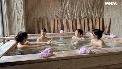 【北岡果林】旅館で繰り広げる敏感美少女たちの女子校生ハーレム【GIF】