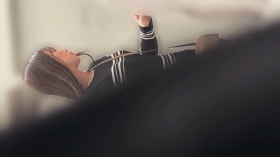 【宮城りえ】黒ニットワンピ美女OLのパンチラ逆さ撮り＆拘束イラマ中出しセックス【GIF】