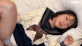 【赤名いと】夕日に染まるセーラー服美少女と濃密キス＆独占中出し【GIF】