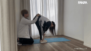 【白姫かんな】部活後の秘密、女子マネとキャプテンの濃密ストレッチタイム【GIF】