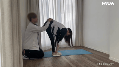 【白姫かんな】部活後の秘密、女子マネとキャプテンの濃密ストレッチタイム【GIF】