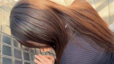 【今田光】人懐っこいOLIちゃんの秘密の屋上露出セックスルーティン【GIF】